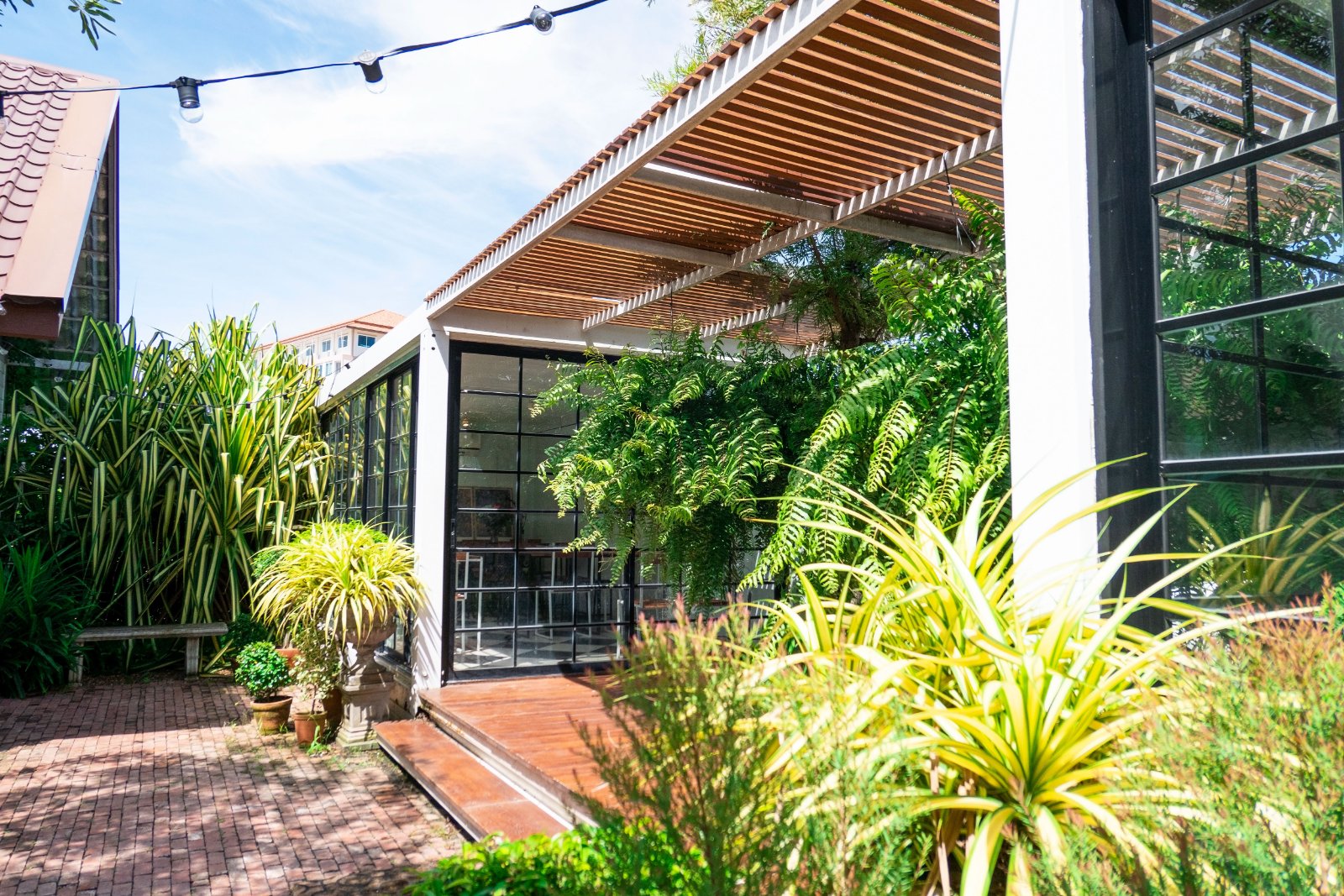 Modern shipping container home in an Australian setting