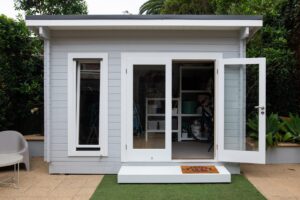 Modern backyard granny flat used as an investment property in Australia