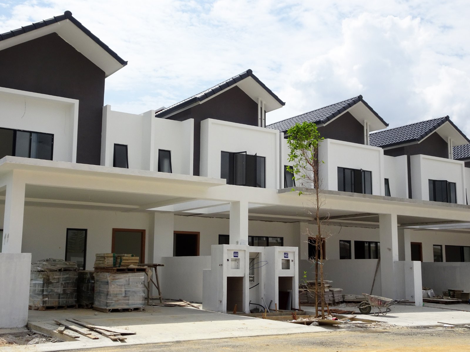 Two-storey attached duplex under construction — cost to build a duplex in Australia