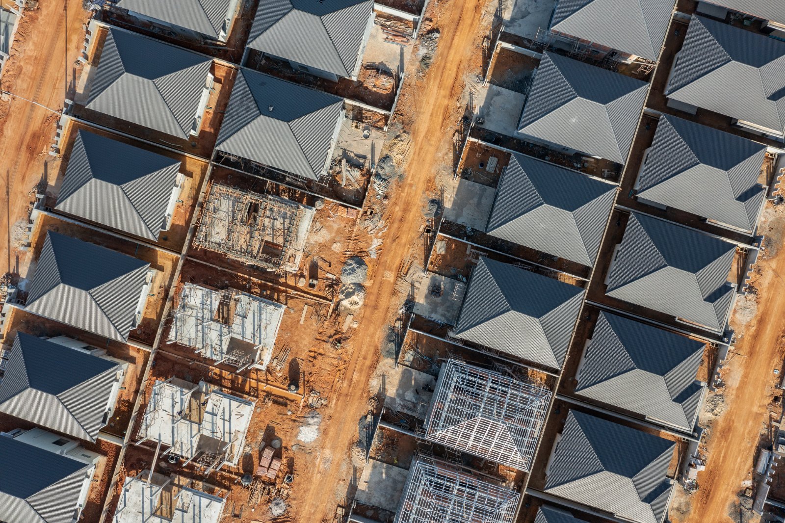 Townhouse development under construction in Australia