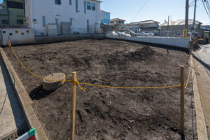 Vacant block of land ready for a home to be built